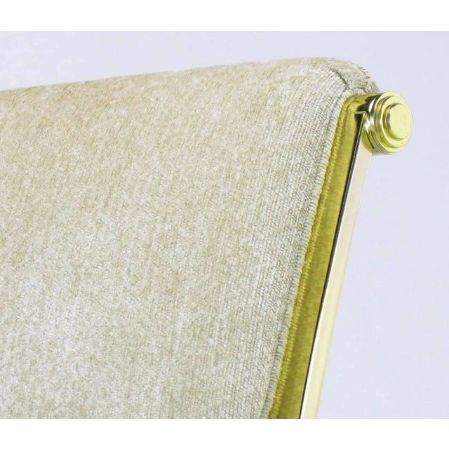 Metal Set of Six Art Deco Revival Brass Dining Chairs by Design Institute of America For Sale - Image 7 of 10