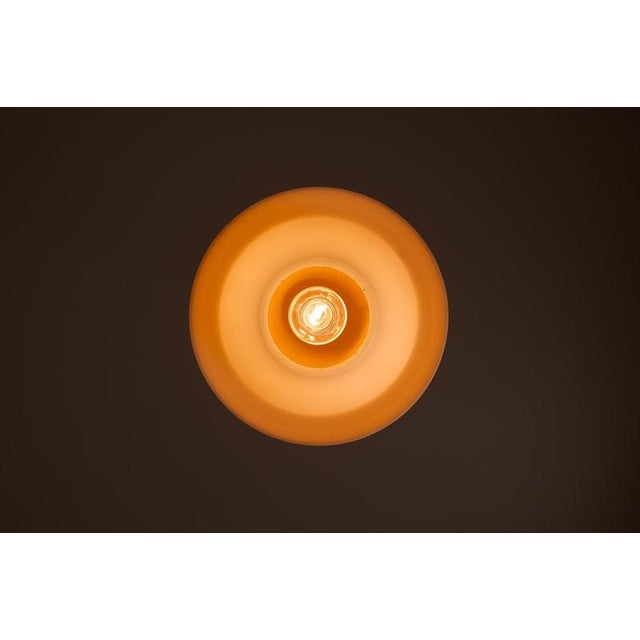 Yellow Cased Glass Mushroom Pendant, 1970s For Sale - Image 9 of 10