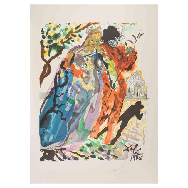 Salvador Dalí, La Fille de Minos (Daughter of Minos), 1978, Woodcut For Sale