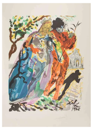 Salvador Dalí, La Fille de Minos (Daughter of Minos), 1978, Woodcut