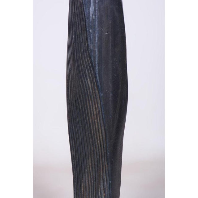 1920s Vintage Art Deco Statue in Linden Wood, 1920s For Sale - Image 5 of 8
