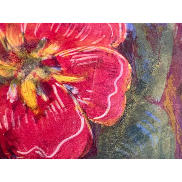 Late 20th Century Arts & Crafts Style Botanical Woodblock Print For Sale In Reno/Lake Tahoe - Image 6 of 8