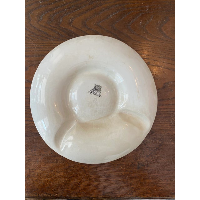 Gien Antique Gien France White Artichoke Plate For Sale - Image 4 of 7