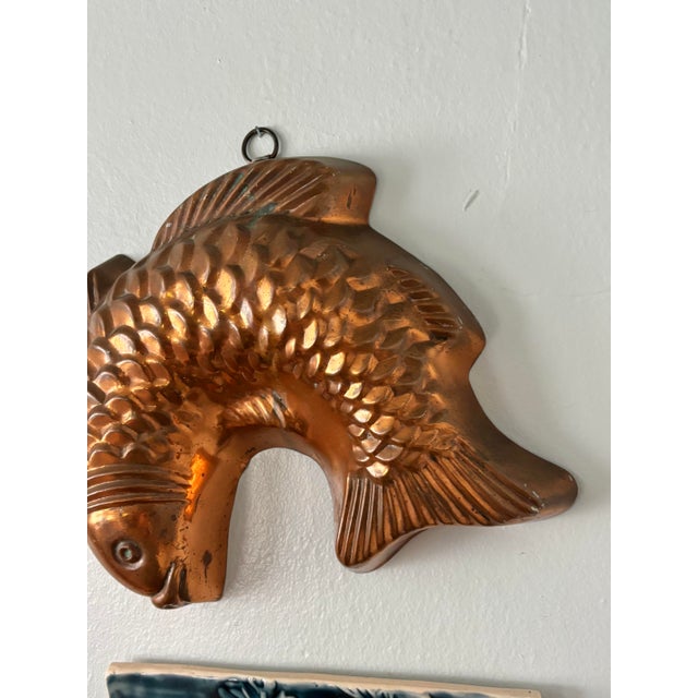 Vintage French Country Copper Fish Mold For Sale - Image 4 of 6