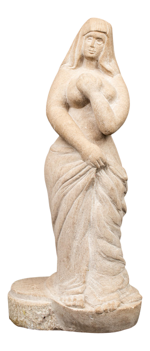 J. Todak Nude Woman Carved Stone Sculpture