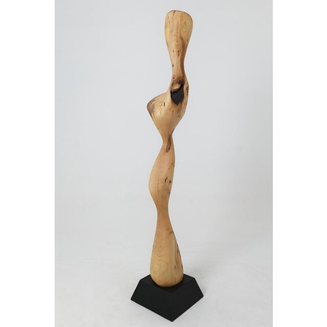 Contemporary Still Stand Abstract Wood Sculpture in Walnut by Logniture For Sale - Image 3 of 10