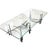 Vintage Silas Seandel brutalist lotus coffee table. Overall measurements with the glass top are 52" x 30". Fascinating...