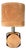 Mid-Century Terracotta Suede Table Lamp. 1970s For Sale