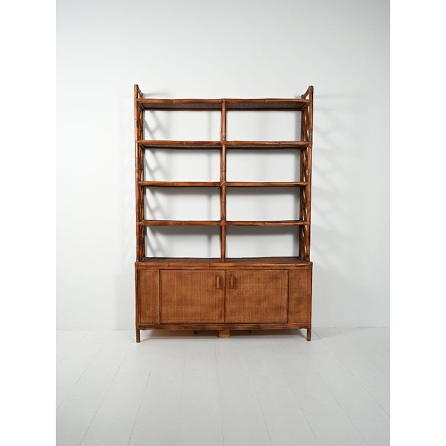 Vintage Bamboo and Rattan Bookcase, 1960s For Sale - Image 14 of 14