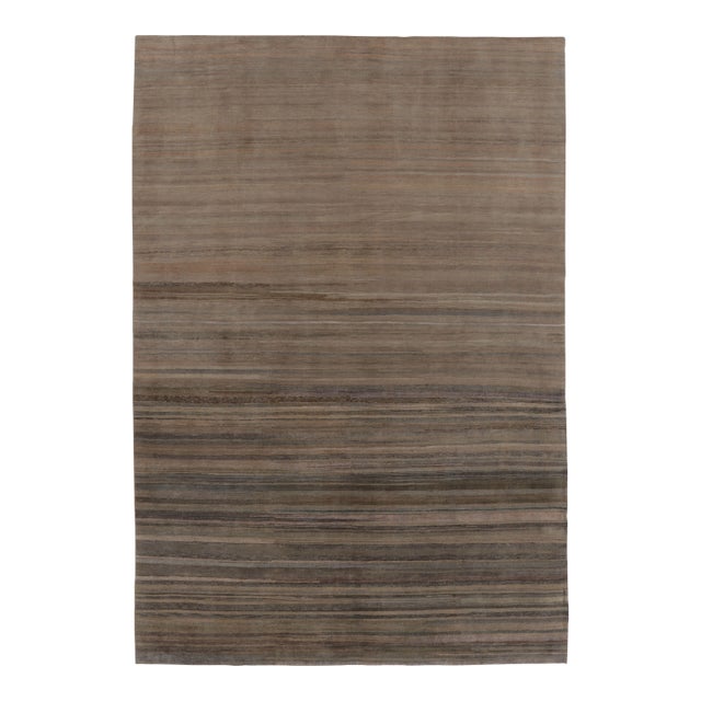 Rug & Kilim’s Modern Textural Rug, Beige and Gray Tone-on-Tone Neutrals For Sale
