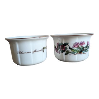 Vintage Villeroy & Boch Botanica Porcelain Ramekins ~ Set of 2 ~ Made in Luxembourg For Sale