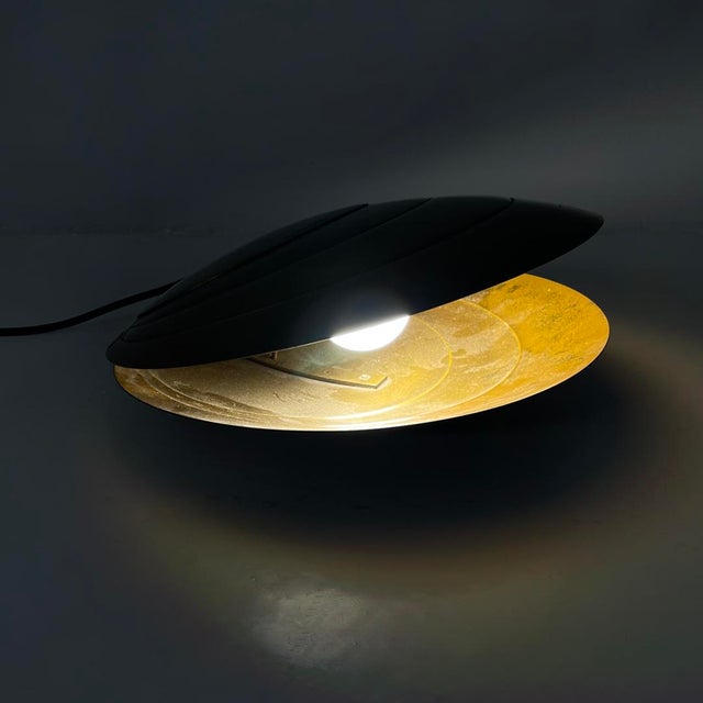 Gold Italian Modern Table Lamp attributed to Angelo Brotto for Esperia, 1970s For Sale - Image 8 of 13