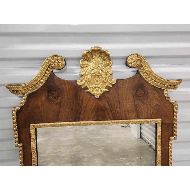 Early 20th Century Antique Georgian Style Mahagony Giltwood Mirror For Sale - Image 5 of 16