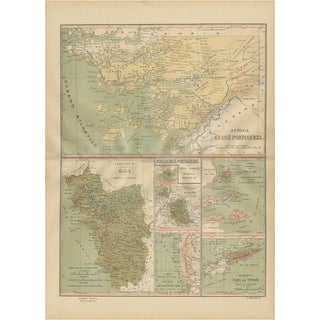 Map of Portugals Global Legacy in 1903 For Sale
