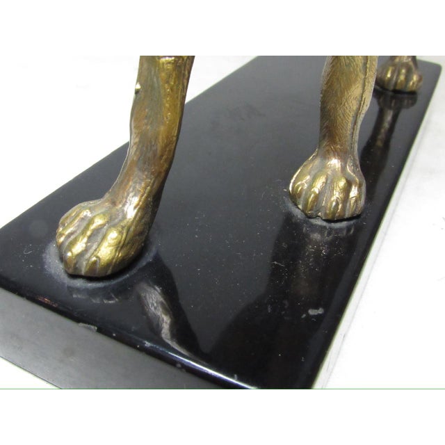 Vintage Gilt Metal Doberman Figurine For Sale - Image 9 of 16