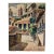 Early 20th Century Watercolor Mediterranean Cityscape Unframed For Sale