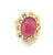 Bochic “Orient” Ruby, Amethyst & Multi Gem Cocktail Ring Set 18K Gold & Silver, Size 7 For Sale In New York - Image 6 of 7