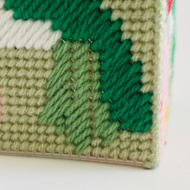 Textile Vintage Crochet Hummingbird Tissue Box Cover For Sale - Image 7 of 9