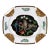1990s Lynn Chase Porcelain Jaguar Jungle 14" Octagonal Serving Platter With Gold Trim For Sale