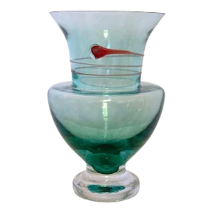 Monica Backstrom for Kosta Boda Serpent Signed Crystal Glass Vase Sweden 49232