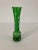 Vintage Bohemian Cut Crystal Bud Vase in Bright Green and Clear 10x2.5 For Sale In New York - Image 6 of 6