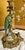 Antique Ormolu Mounted Hand Painted Porcelain Parrot Candlestick Holder 14" tall For Sale - Image 4 of 7