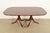 Baker Furniture Style Georgian Banded Mahogany Double Pedestal Extension Dining Table, Newly Refinished For Sale - Image 9 of 14