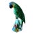 Vintage Bordallo Pinheiro Ceramic Parrot Sculpture - 11.25” Tall For Sale