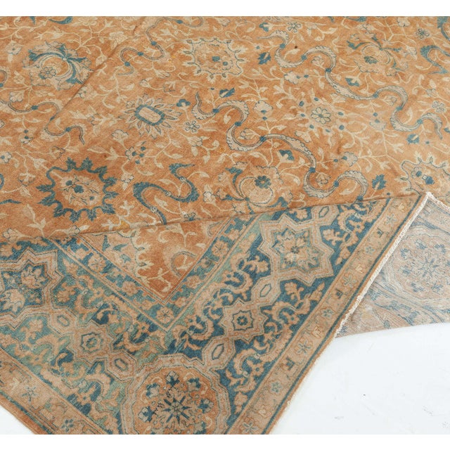 Indian Authentic Indian Handmade Wool Rug For Sale - Image 3 of 7