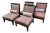 Bright Chair Furniture Lorin Raspberry Red Silk Chairs + Lumbar Pillows, Set of Four For Sale