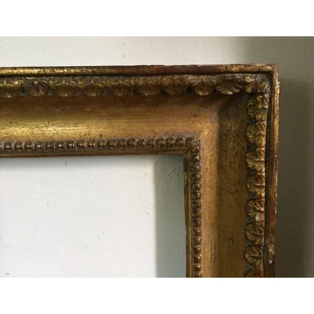 1820s French Empire Gilt Wood Picture Frame For Sale - Image 9 of 11