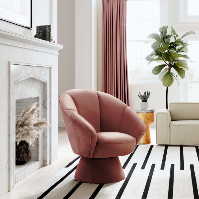 Allora Salmon Accent Chair Chairish