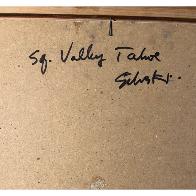 Silvio Silvestri, Listed Artist (1948-2018) Squaw Valley Palisades Tahoe California Landscape Painting W/ Antiqued Gold Frame For Sale - Image 10 of 11