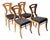 Viennese Biedermeier Chairs in Walnut, 1840s, Set of 4 For Sale