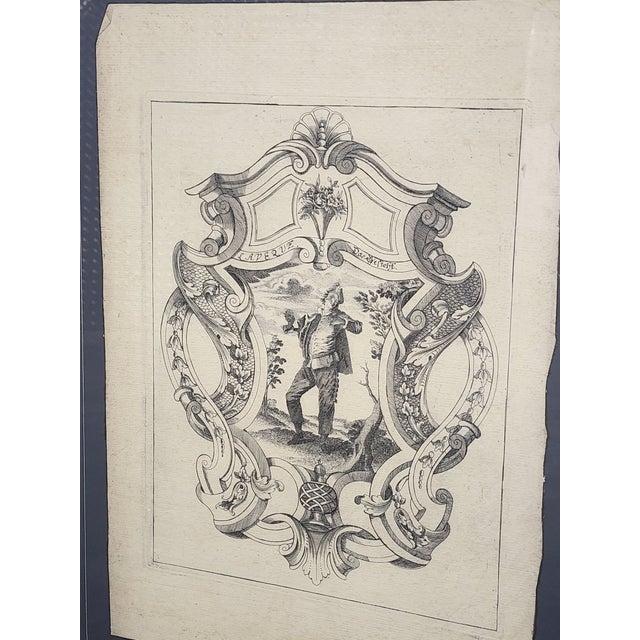 17th Century Soicher Marin Johan Jacob Baumgartner Figural Engraving- A Pair For Sale - Image 5 of 11