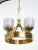 Metal Pressed Glass and Brass German Chandelier For Sale - Image 7 of 10