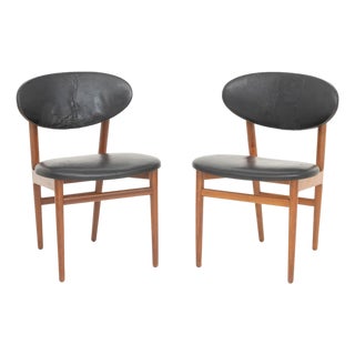 Grete Jalk for Jacob Kjaer Teak Side Chairs, Pair For Sale