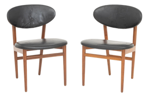 Grete Jalk for Jacob Kjaer Teak Side Chairs, Pair