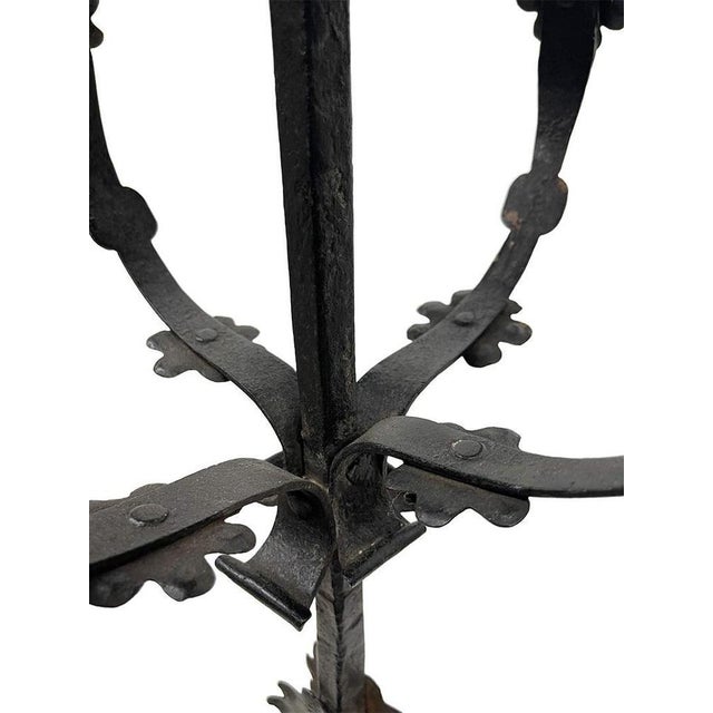 19th Century Iron Floor Candleholders, Set of 2 For Sale - Image 6 of 18
