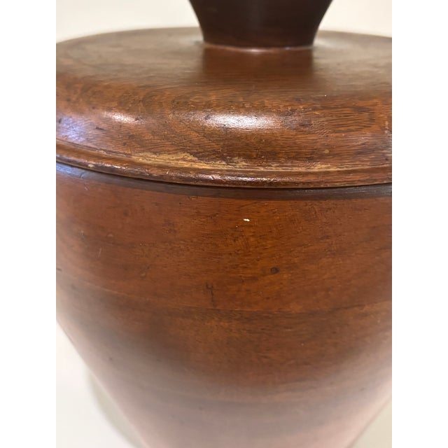 Mid-Century Danish Teak Wood Ice Bucket With Opal Glass Liner For Sale - Image 15 of 15