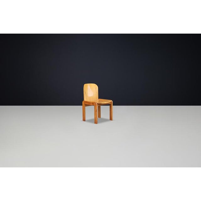 Gold Dining Room Chairs in Ash and Plywood attributed to Carlo Scarpa, Italy, 1970s, Set of 6 For Sale - Image 8 of 10