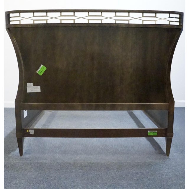 Wood Caracole Classic Charcoal Anegre Transitional Contemporary Style Queen Size Bed 016-107 For Sale - Image 7 of 12