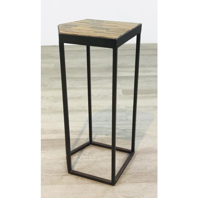 Caracole Caracole Modern Geometric Tigers Eye Drinks Table For Sale - Image 4 of 4