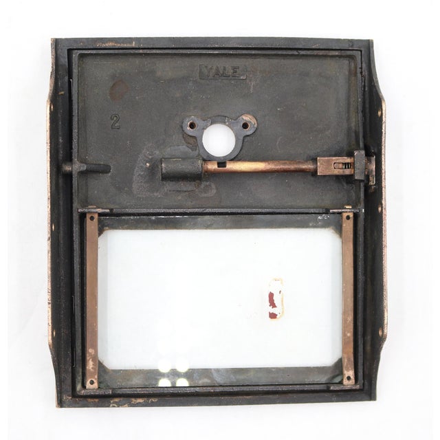 Vintage Brass Yale u.s. Post Office Box Door For Sale - Image 9 of 9