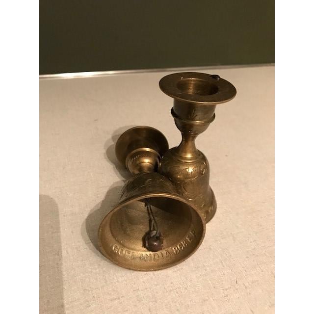 Brass Bell Candle Holders A Pair Chairish