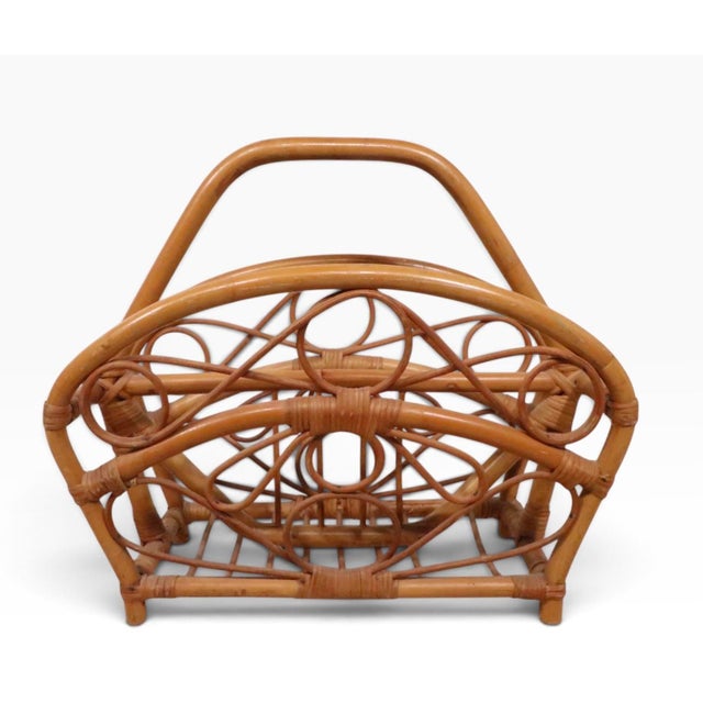 Mid 20th Century Mid 20th Century Bamboo Magazine Rack For Sale - Image 5 of 9
