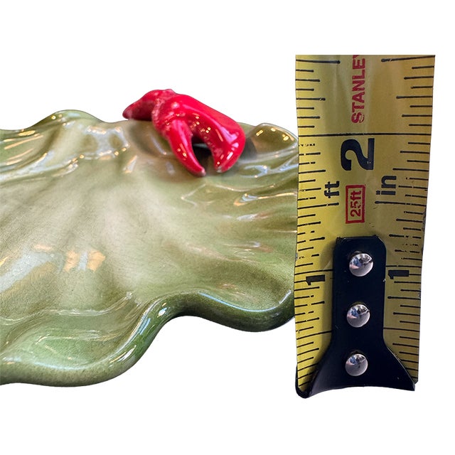 Circa 1950 Brad Keeler California Pottery Lobsterware Lettuce Leaf Dish For Sale - Image 11 of 11