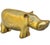 Mid 20th Century Mid 20th Century Handcrafted Americana Brass Hippo Figurine Accent For Sale - Image 5 of 6