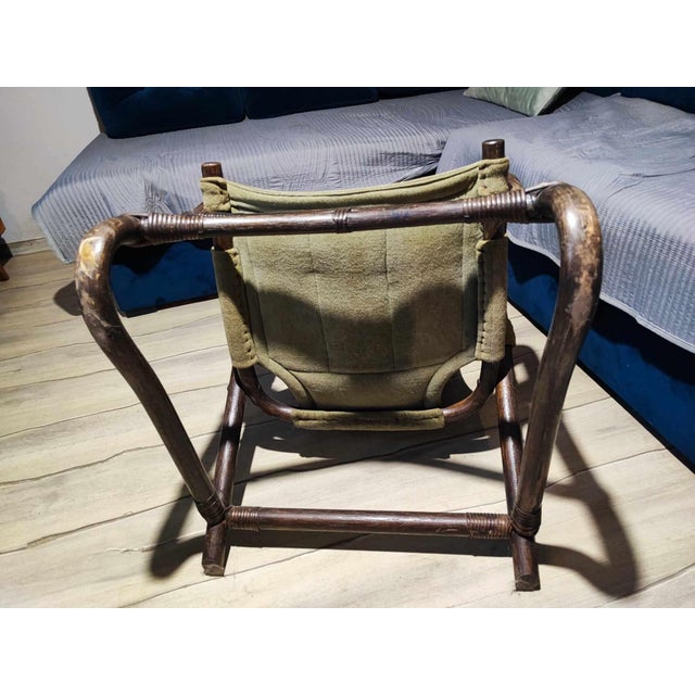 Art Deco Rattan Armchair For Sale - Image 4 of 8