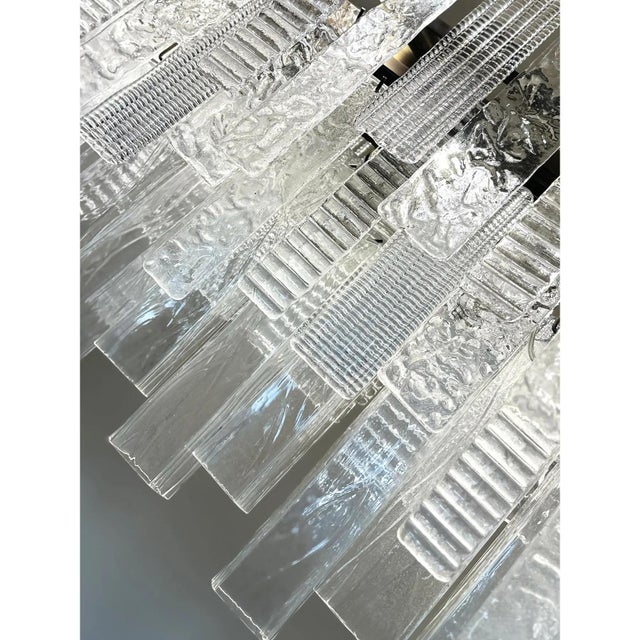 Italian Rectangular Strip Listelli Murano Glass Chandelier by Simoeng For Sale - Image 7 of 11
